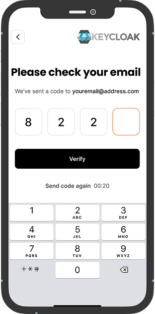 Sample Keycloak OTP Page