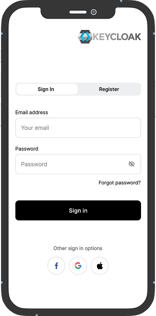 Sample Keycloak Registration Page